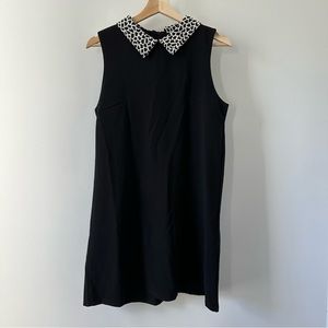 Cute black dress with black/white collar size 6